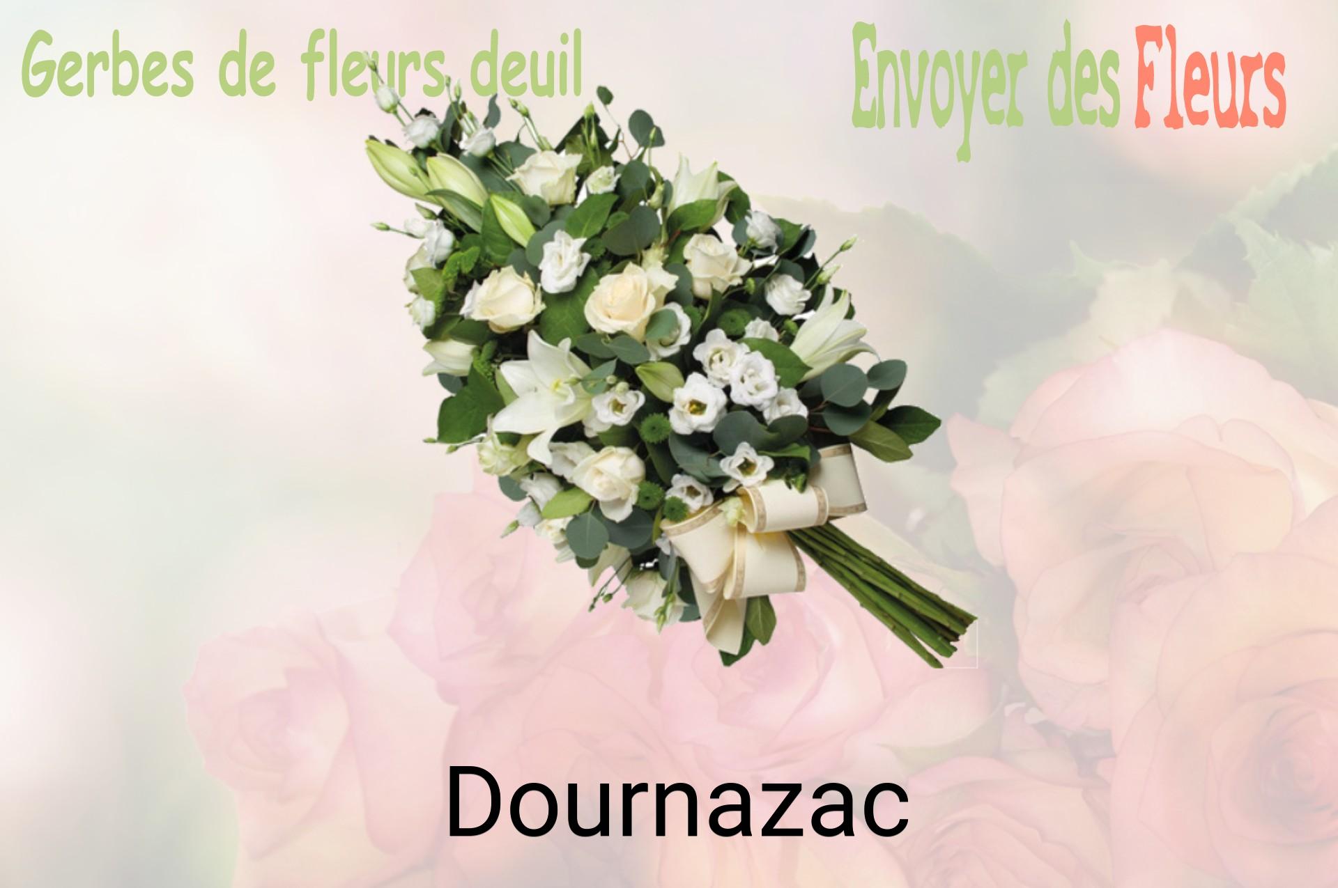 Gerbe de fleurs de deuil livrée à Dournazac